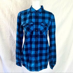 J. Crew Blue & Black Buffalo Check Flannel